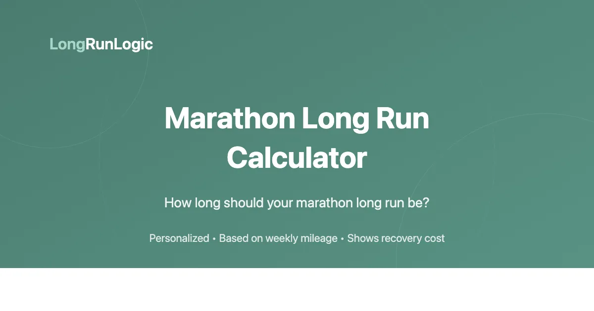 Marathon Long Run Calculator - How Long Should Your Long Run Be ...